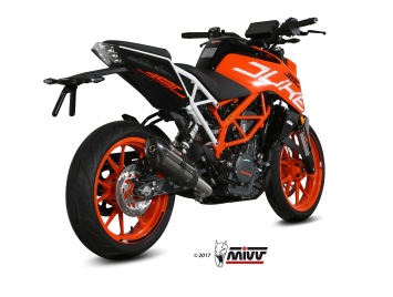 Mivv Suono RVS Black Slip-on Einddemper met E-keur KTM 390 DUKE 2017 > 2020