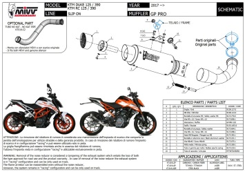 Mivv GP Pro RVS Black Slip-on Einddemper met E-keur KTM Duke 390 2017 > 2020