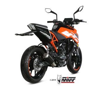 Mivv MK3 RVS Black Einddemper zonder E-keur KTM 125 Duke 2017 > 2020
