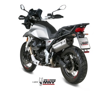 Mivv Speed Edge RVS Slip-on Einddemper met E-keur Moto Guzzi V85 TT 2019 > 2024