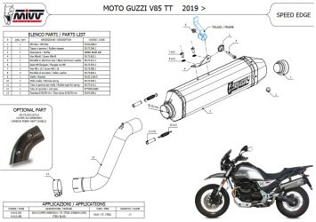 Mivv Speed Edge RVS Slip-on Einddemper met E-keur Moto Guzzi V85 TT 2019 > 2024