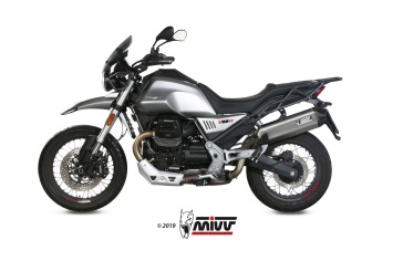 Mivv Speed Edge RVS Slip-on Einddemper met E-keur Moto Guzzi V85 TT 2019 > 2024