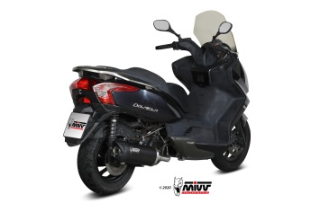 Mivv Mover RVS Black Compleet Uitlaatsysteem met E-keur Kymco Downtown 125 2009 > 2016