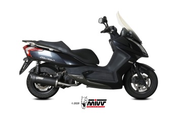 Mivv Mover RVS Black Compleet Uitlaatsysteem met E-keur Kymco Downtown 125 2009 > 2016