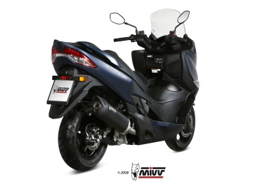 Mivv Mover RVS Black Slip-on Einddemper met E-keur Suzuki Burgman 400 2017 - 2020
