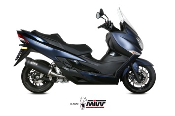 Mivv Mover RVS Black Slip-on Einddemper met E-keur Suzuki Burgman 400 2017 - 2020