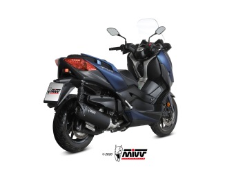 Mivv Mover RVS Black Slip-on Einddemper met E-keur Yamaha X-MAX 400 2017 > 2020
