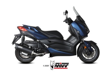 Mivv Mover RVS Black Slip-on Einddemper met E-keur Yamaha X-MAX 400 2017 > 2020