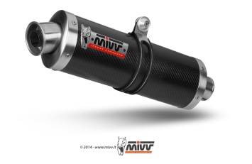 Mivv Oval Carbon Bolt-on Einddemper met E-keur Suzuki GSX-R 600 1996 > 2000