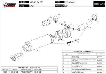 Mivv GP Carbon Slip-on Einddemper met E-keur Suzuki SV 650 1999 > 2002