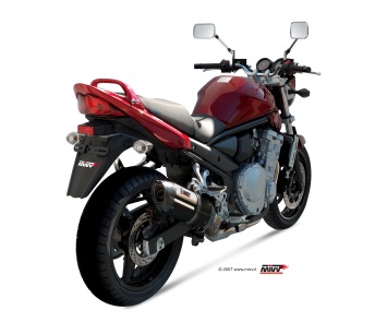 Mivv Suono RVS Black Slip-on Einddemper met E-keur Suzuki GSF 650 Bandit 2007 > 2015