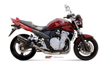 Mivv Suono RVS Black Slip-on Einddemper met E-keur Suzuki GSF 650 Bandit 2007 > 2015