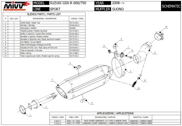 Mivv Suono RVS Black Slip-on Einddemper met E-keur Suzuki GSX-R 600 2008 > 2010