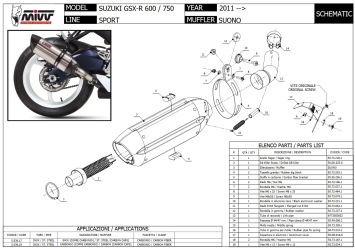 Mivv Suono RVS Black Slip-on Einddemper met E-keur Suzuki GSX-R 600 2011 > 2016