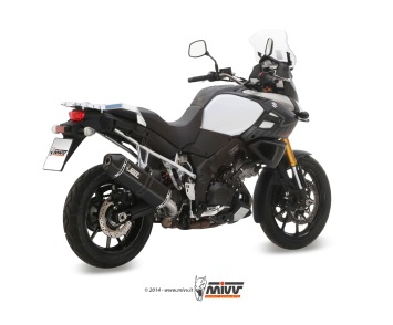 Mivv Speed Edge RVS Black Slip-on Einddemper met E-Keur Suzuki DL V-Strom 1000 / XT 2014 > 2020