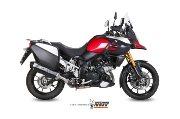 Mivv Speed Edge RVS Black Slip-on Einddemper met E-Keur Suzuki DL V-Strom 1000 / XT 2014 > 2020