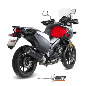 Mivv Speed Edge RVS Black Slip-on Einddemper met E-Keur Suzuki DL V-Strom 1000 / XT 2014 > 2020