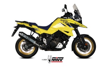 Mivv Speed Edge RVS Black Einddemper met E-keur Suzuki DL 1050 V-Strom / XT 2020 > 2024