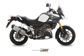 Mivv Speed Edge RVS Slip-on Einddemper met E-keur Suzuki DL V-Strom 1000 / XT 2014 > 2020