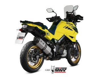 Mivv Speed Edge RVS Slip-on Einddemper met E-keur Suzuki DL 1050 V-Strom / XT 2020 - 2024