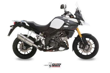 Mivv Oval RVS Slip-on Einddemper met E-keur Suzuki DL V-Strom 1000 / XT 2014 > 2020