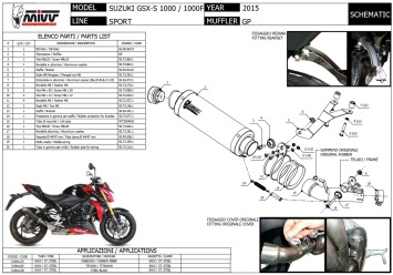 Mivv GP Carbon Slip-on Einddemper met E-keur Suzuki GSX-S 1000 / F 2015 > 2020
