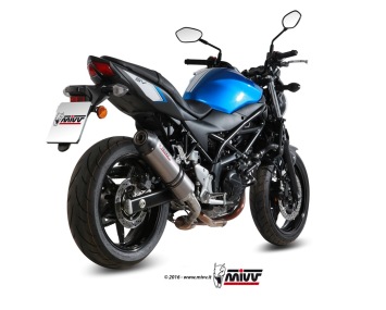 Mivv Oval Titanium met Carbon Cap Slip-on Einddemper met E-keur Suzuki SV 650 / X 2016 > 2024