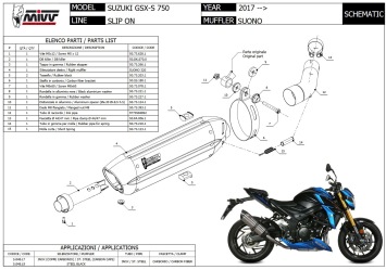 Mivv Suono RVS Black Slip-on Einddemper met E-keur Suzuki GSX-S 750 2017 > 2020