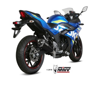 Mivv Delta Race RVS Black Slip-on Einddemper met E-keur Suzuki GSX 250 R 2017 > 2020