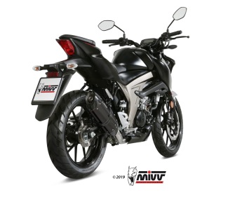 Mivv Suono RVS Black Compleet 1in1 Uitlaatsysteem met E-keur Suzuki GSX-S 125 2017 > 2020