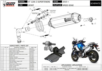 Mivv Speed Edge RVS Slip-on Einddemper met E-keur Yamaha XT 1200 Z Supertenere 2010 > 2020
