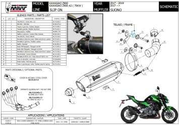 Mivv Suono Steel Black Slip-on Einddemper met E-keur Kawasaki Z900 A2 2017 > 2024