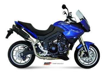 Mivv Suono RVS Black Slip-on Einddemper met E-keur Triumph Tiger 1050 2007 > 2012