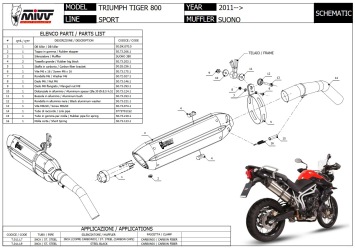 Mivv Suono RVS Slip-on Einddemper met E-keur Triumph Tiger 800 XC / XR / XRX / XCX / XRT / XCA 2011 > 2016