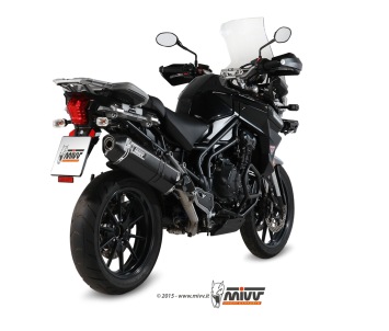 Mivv Speed Edge RVS Black Slip-on Einddemper met E-keur Triumph Tiger Explorer 1200 2012 > 2015