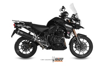 Mivv Speed Edge RVS Black Slip-on Einddemper met E-keur Triumph Tiger Explorer 1200 2012 > 2015