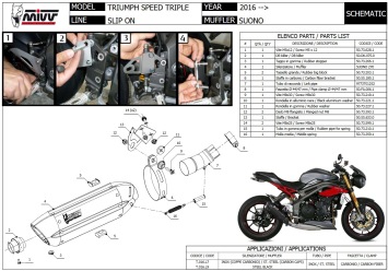 Mivv Suono RVS Black Low Position Slip-on Einddemper met E-keur Triumph Speed Triple 2016 > 2017