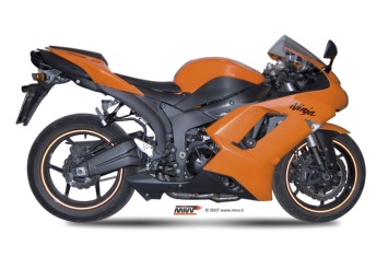 Mivv Suono RVS met Carbon Cap Slip-on Einddemper met E-keur Kawasaki ZX-6R 2007 > 2008