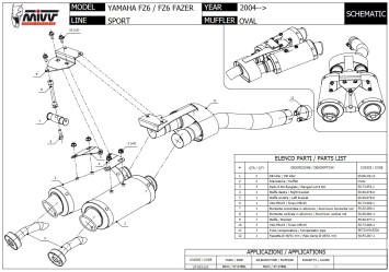 Mivv Oval RVS Dubbele Slip-on Einddemper (L+R) met E-keur Yamaha FZ6 / Fazer 2004 > 2011