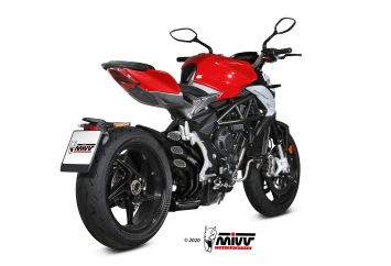Mivv Speed Edge RVS Black Uitlaat met E-keur MV Agusta Brutale 800 RR 2017 - 2024
