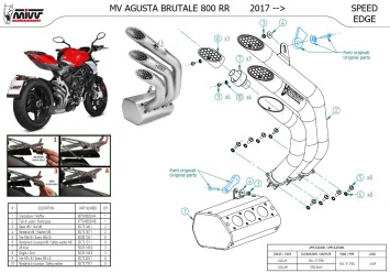 Mivv Speed Edge RVS Black Uitlaat met E-keur MV Agusta Brutale 800 RR 2017 - 2024
