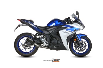 Mivv MK3 Carbon Compleet Uitlaatsysteem zonder E-keur Yamaha YZF-R25 2015 > 2024
