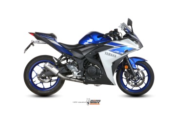 Mivv MK3 RVS Compleet Uitlaatsysteem zonder E-keur Yamaha YZF-R3 2015 > 2024
