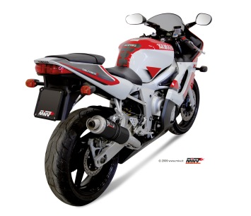 Mivv GP RVS Black Slip-on Einddemper met E-keur Yamaha YZF 600 R6 1999 > 2002