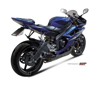 Mivv Suono RVS Black Slip-on Einddemper met E-keur Yamaha YZF 600 R6 2006 > 2016