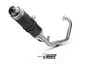 Mivv GP Carbon Compleet Uitlaatsysteem met E-keur Yamaha YZF R125 2008 > 2013