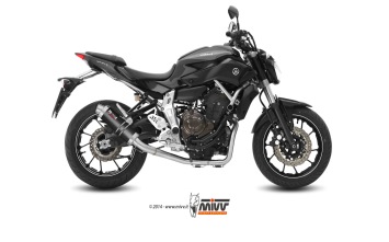 Mivv GP Carbon Compleet Uitlaatsysteem met E-keur Yamaha MT-07 2014 > 2023
