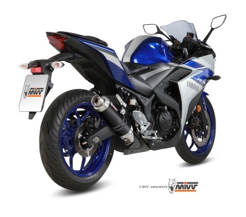 Mivv GP Carbon Slip-on Einddemper met E-keur Yamaha YZF R25 2015 > 2024