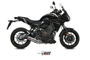 Mivv Oval Titanium met Carbon Endcap Compleet Uitlaatsysteem met E-keur Yamaha Tracer 700 / GT 2016 > 2020