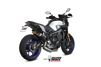 Mivv X-M1 RVS Black Compleet 3in1 Uitlaatsysteem met E-keur Yamaha MT-09 2013 > 2020
